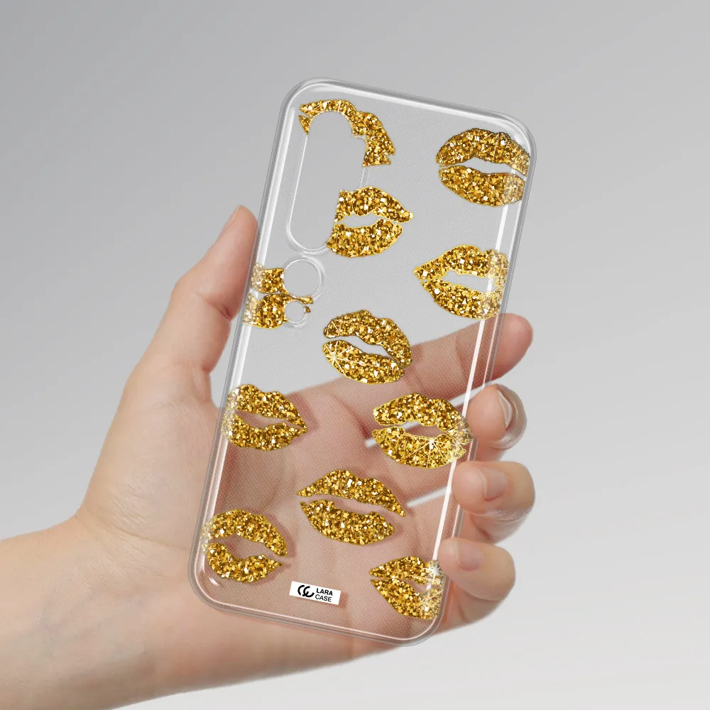 Glitter Lips Xiaomi Mi Note 10 Clear TPU Case