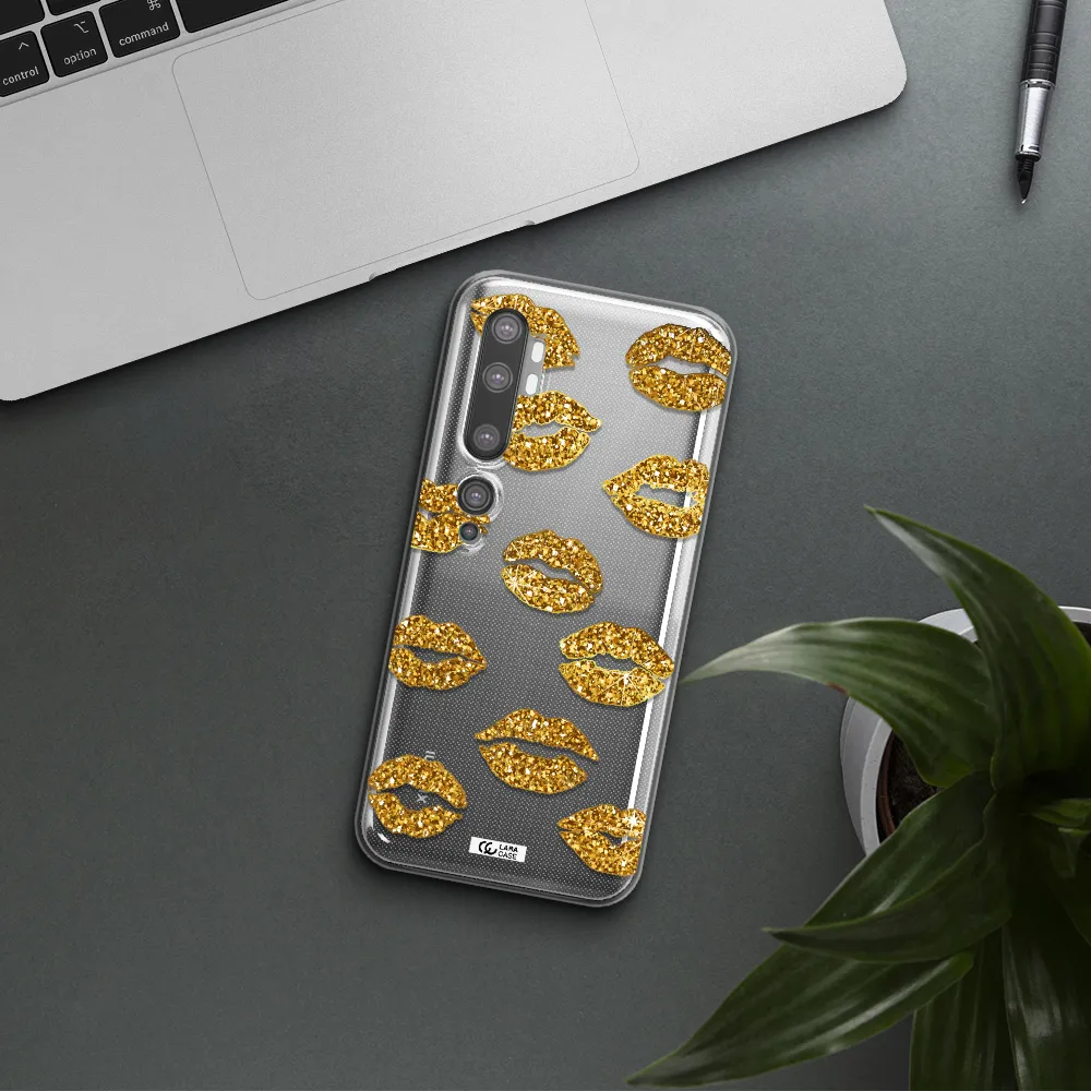 Glitter Lips Xiaomi Mi Note 10 Clear TPU Case