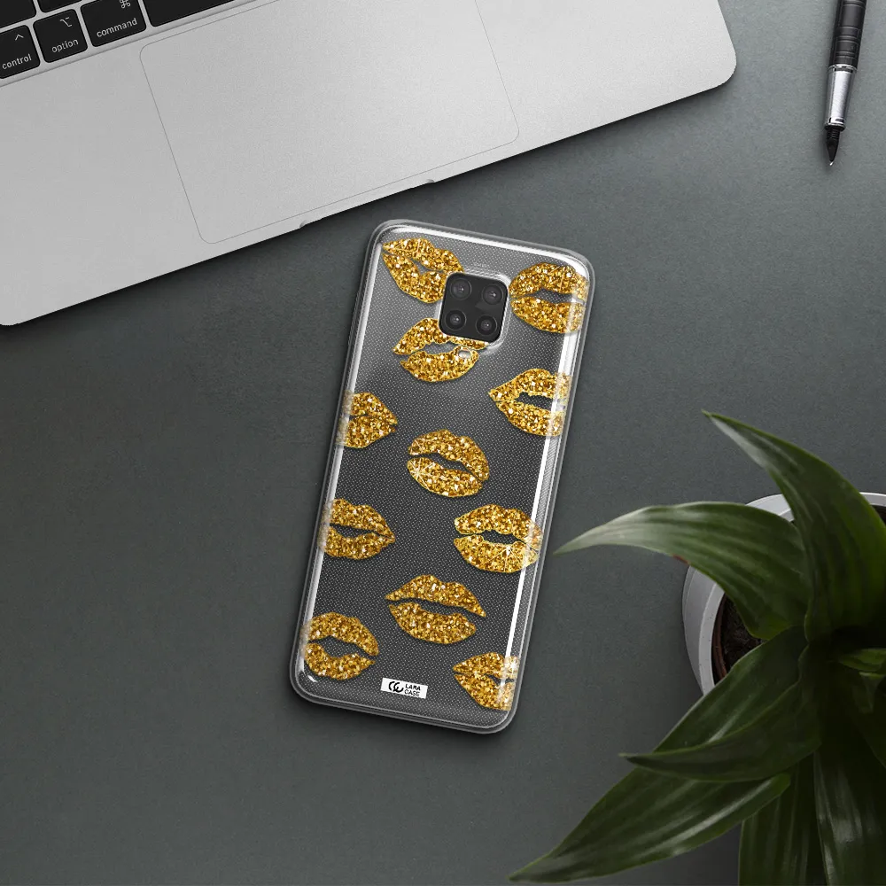 Glitter Lips Xiaomi Note 9 Pro Clear TPU Case