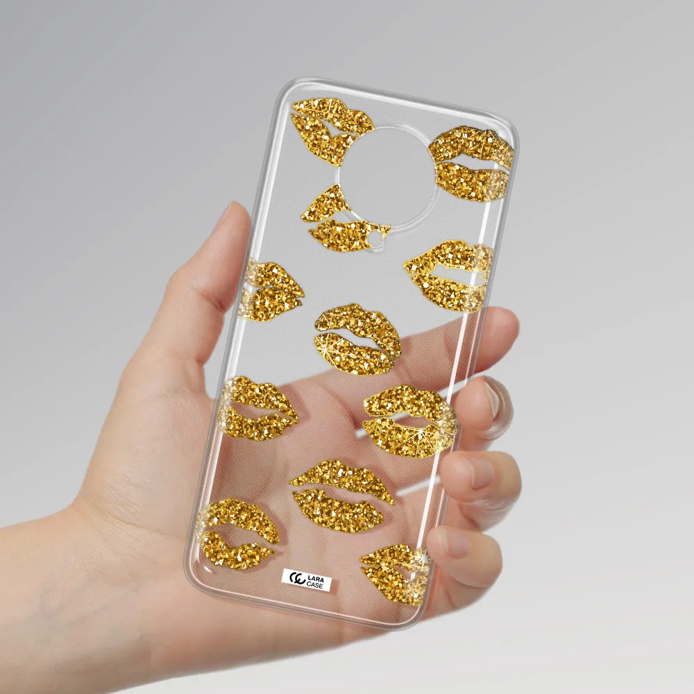 Glitter Lips Xiaomi Poco F2 Pro Clear TPU Case