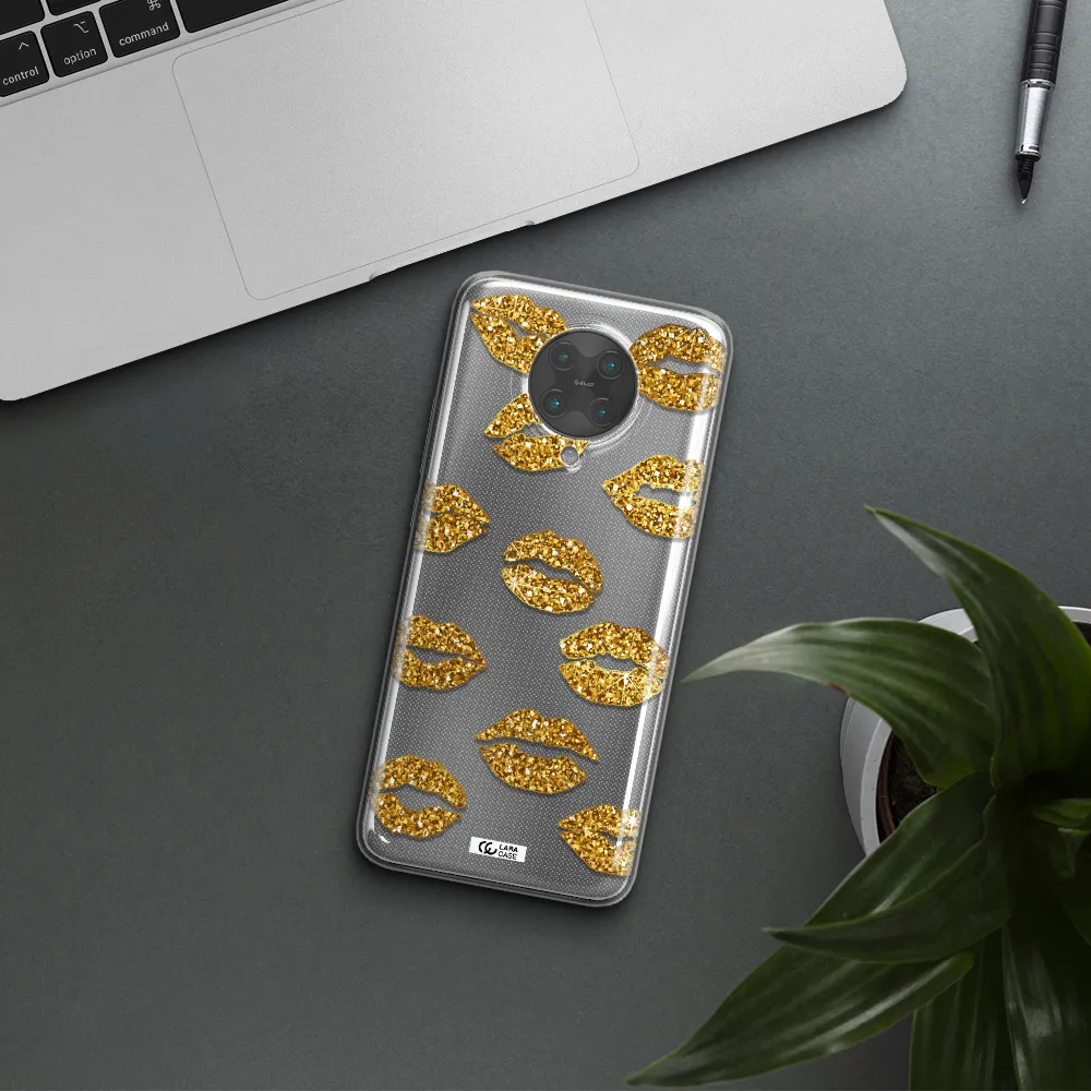 Glitter Lips Xiaomi Poco F2 Pro Clear TPU Case