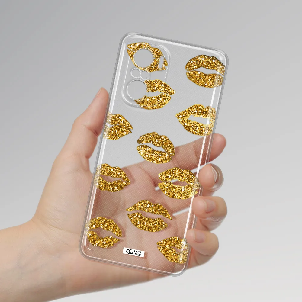 Glitter Lips Xiaomi Poco F3 Clear Tpu Case