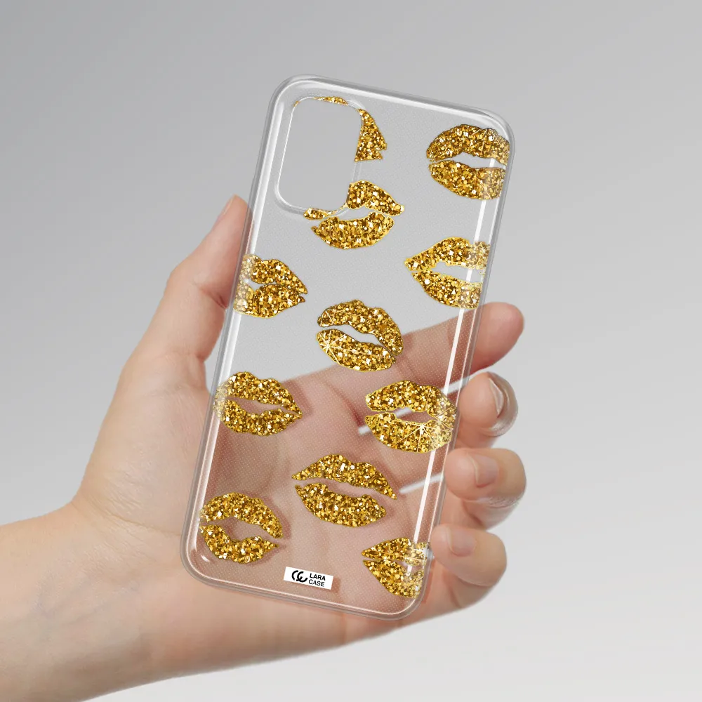 Glitter Lips Xiaomi Poco M3 Clear TPU Case