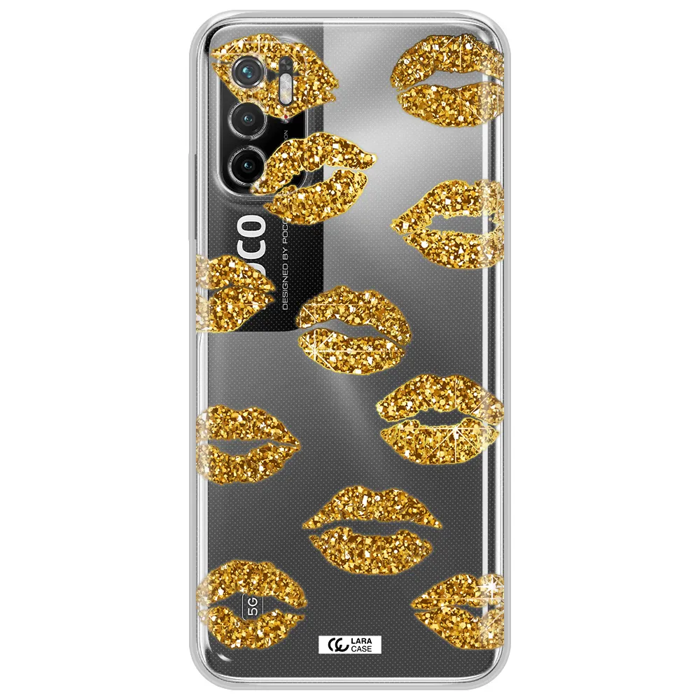 Glitter Lips Xiaomi Poco M4 Pro 5G Clear Tpu Case