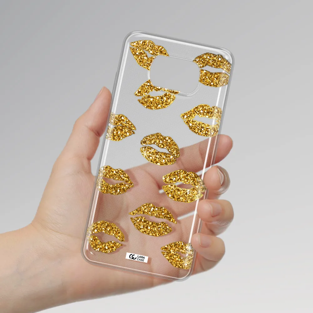 Glitter Lips Xiaomi Poco X3 Clear TPU Case