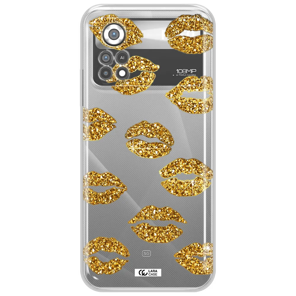 Glitter Lips Xiaomi Poco X4 Pro Clear TPU Case