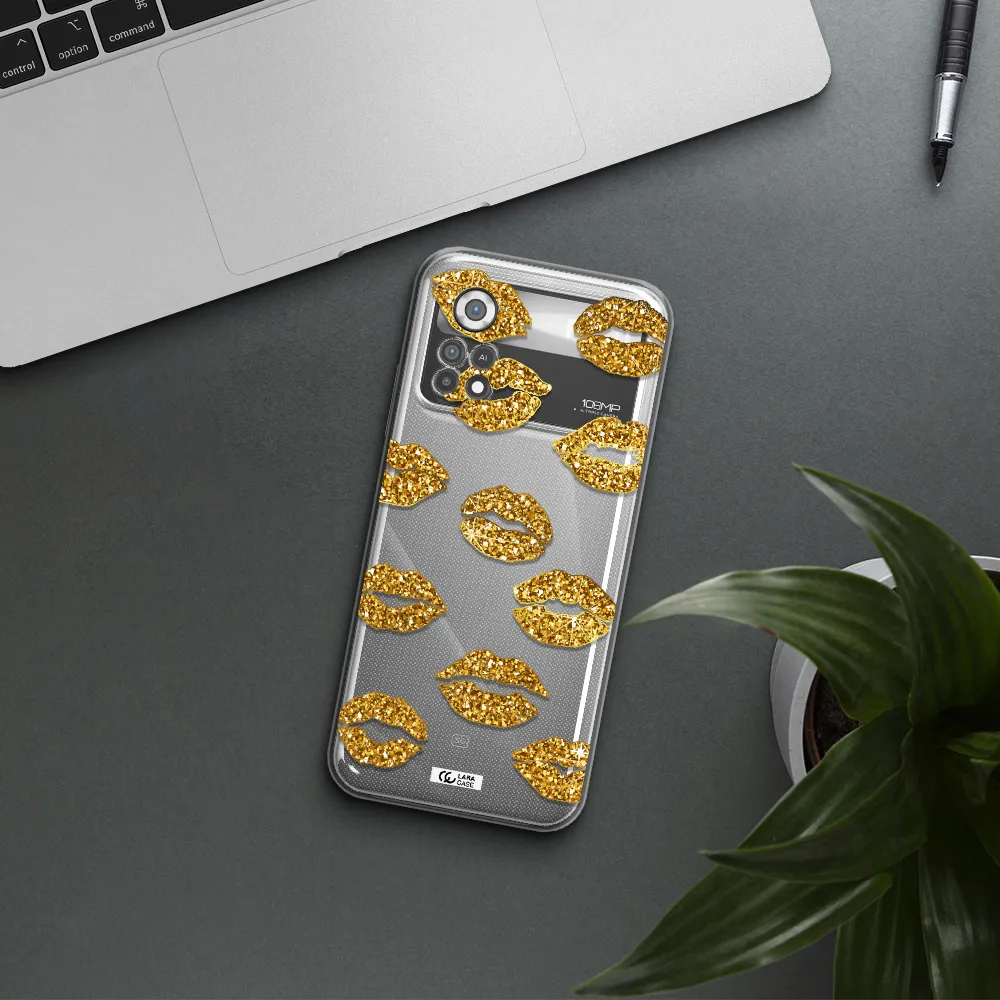 Glitter Lips Xiaomi Poco X4 Pro Clear TPU Case
