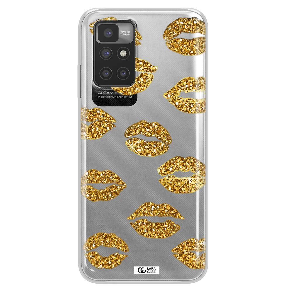 Glitter Lips Xiaomi Redmi 10 Clear TPU Case