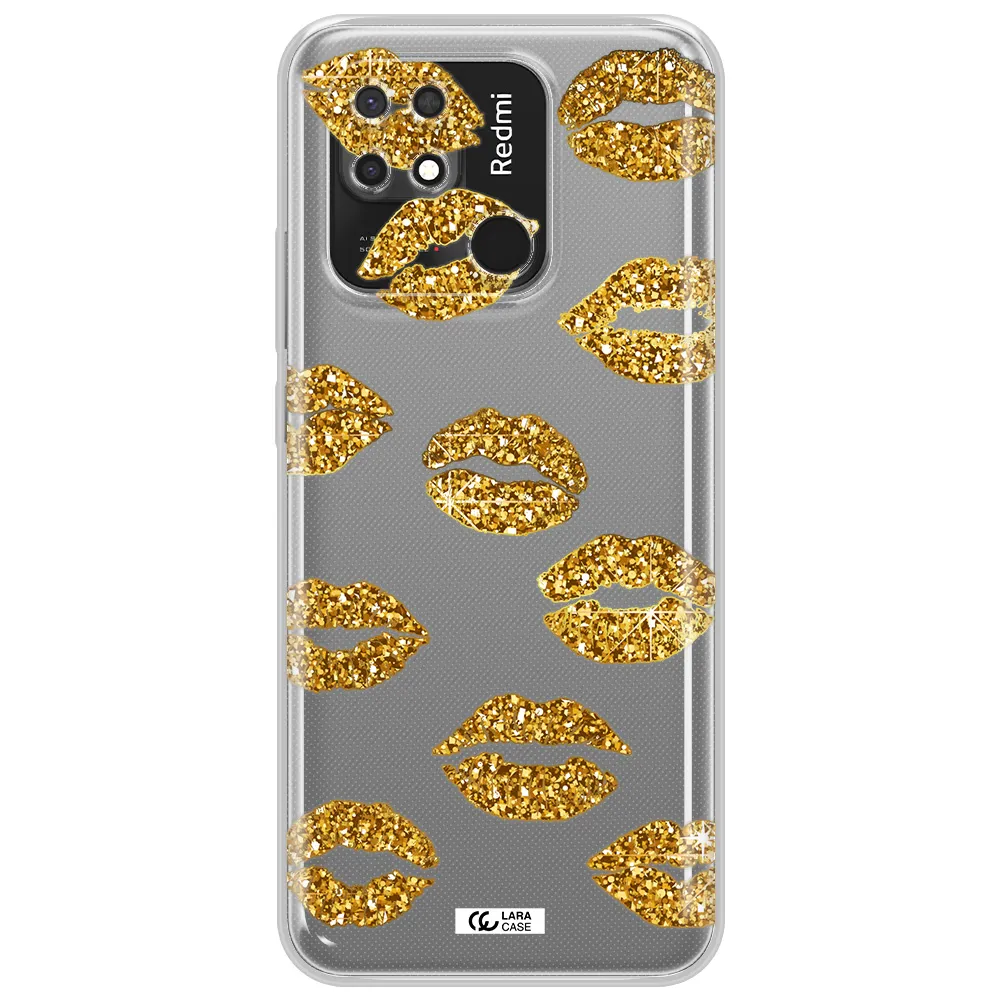 Glitter Lips Xiaomi Redmi 10C Clear TPU Case