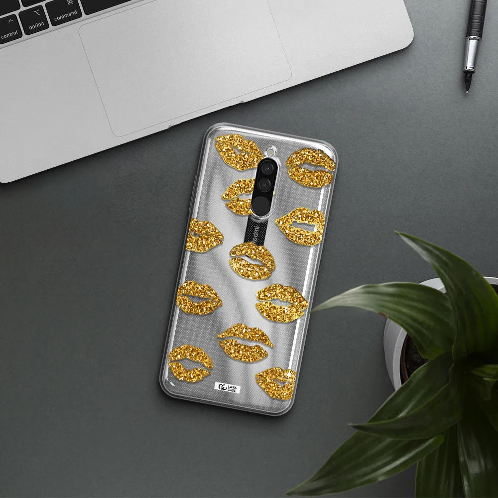 Glitter Lips Xiaomi Redmi 8 Clear Tpu Case