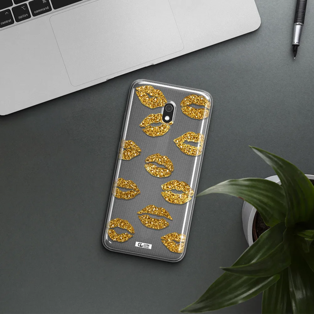 Glitter Lips Xiaomi Redmi 8A Clear TPU Case