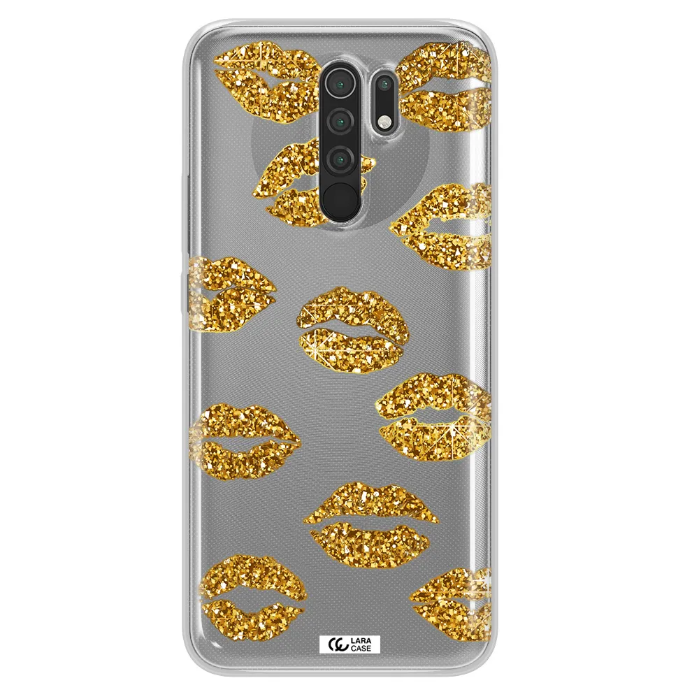 Glitter Lips Xiaomi Redmi 9 Clear TPU Case