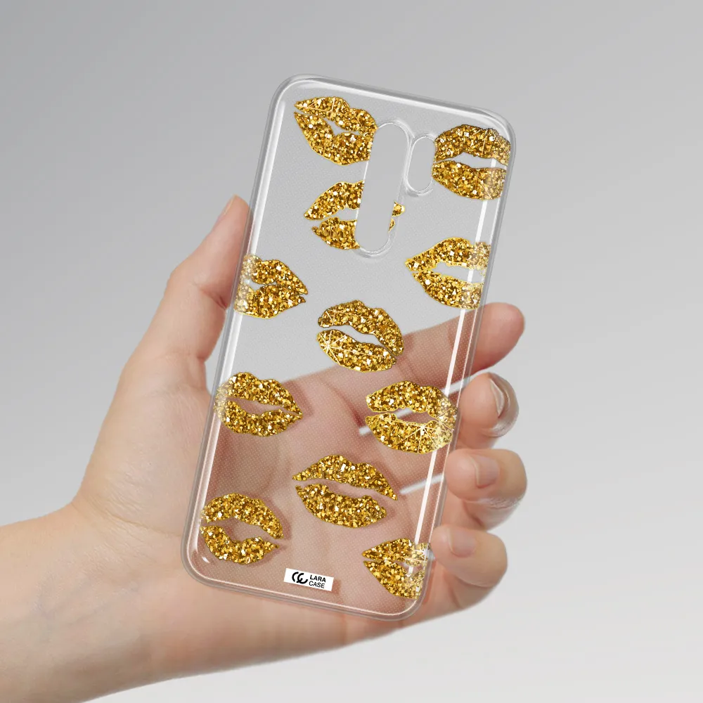 Glitter Lips Xiaomi Redmi 9 Clear TPU Case