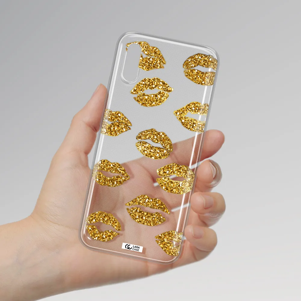 Glitter Lips Xiaomi Redmi 9A Clear TPU Case