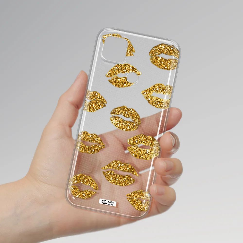 Glitter Lips Xiaomi Redmi 9C Clear TPU Case