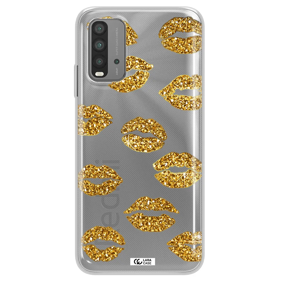 Glitter Lips Xiaomi Redmi 9T Clear TPU Case