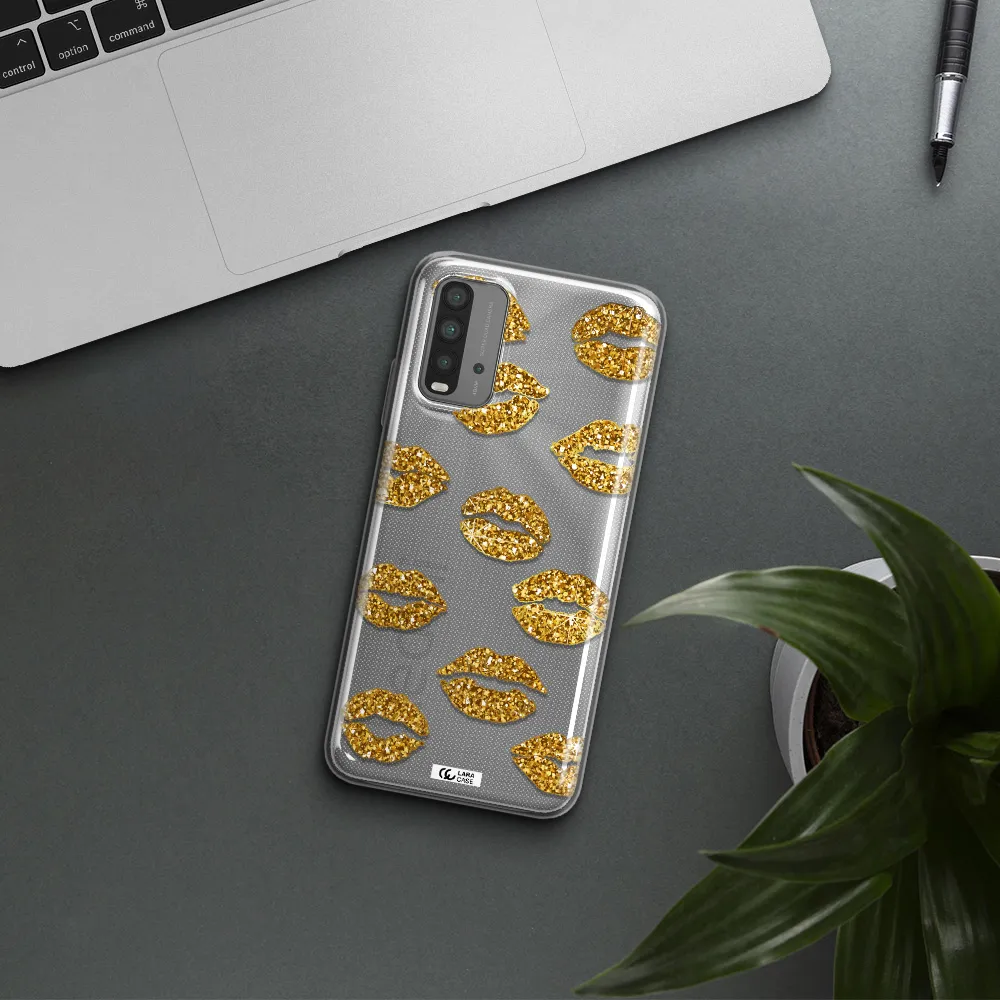 Glitter Lips Xiaomi Redmi 9T Clear TPU Case