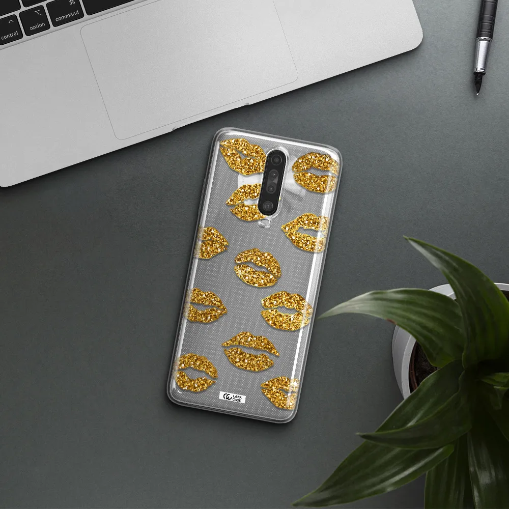 Glitter Lips Xiaomi Redmi K30 Clear TPU Case