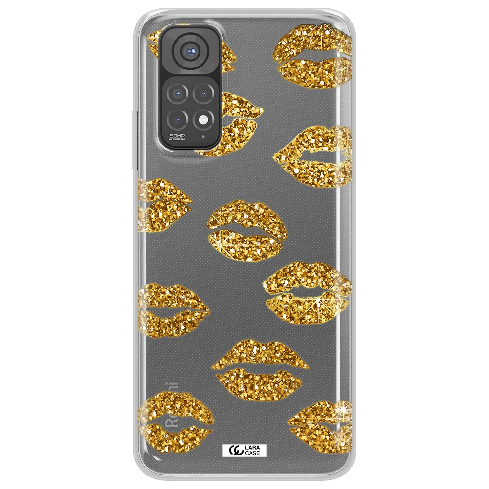 Glitter Lips Xiaomi Redmi Note 11 Clear TPU Case
