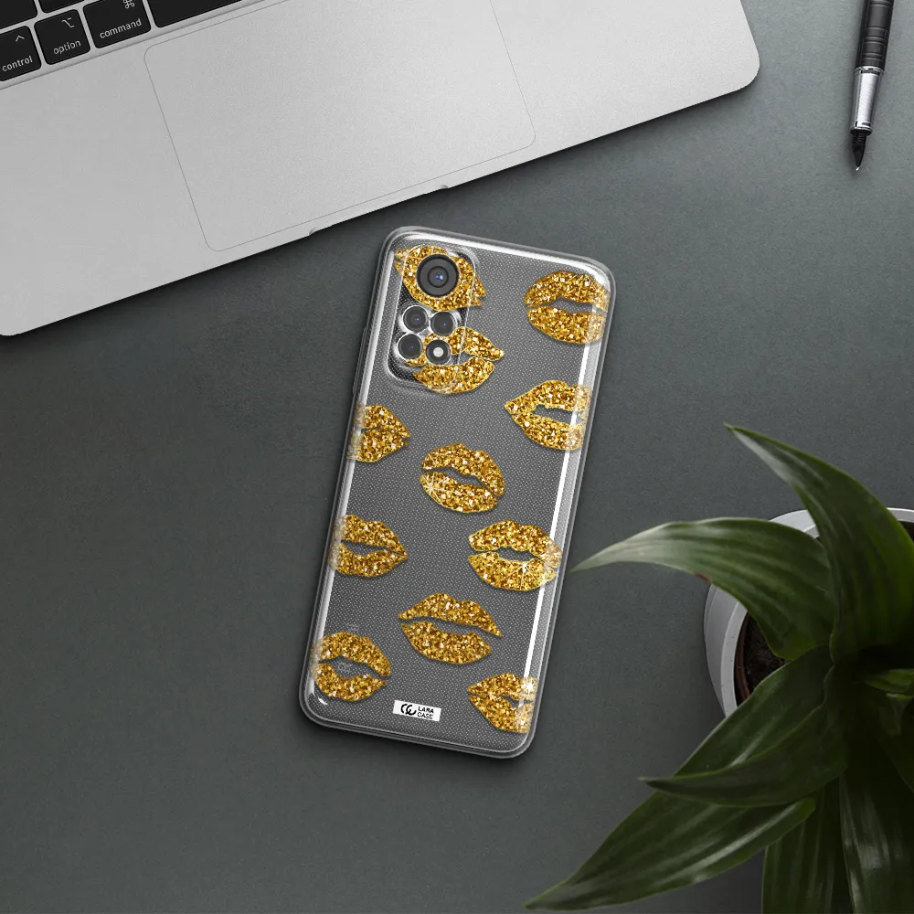 Glitter Lips Xiaomi Redmi Note 11S Clear Tpu Case