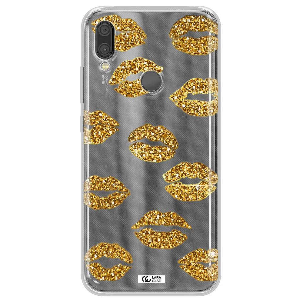 Glitter Lips Xiaomi Redmi Note 7 Clear TPU Case