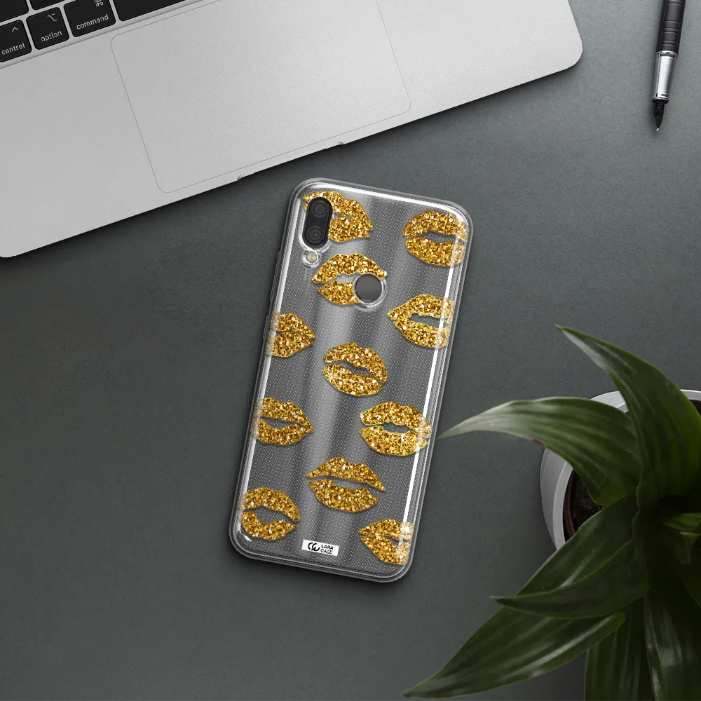 Glitter Lips Xiaomi Redmi Note 7 Clear TPU Case