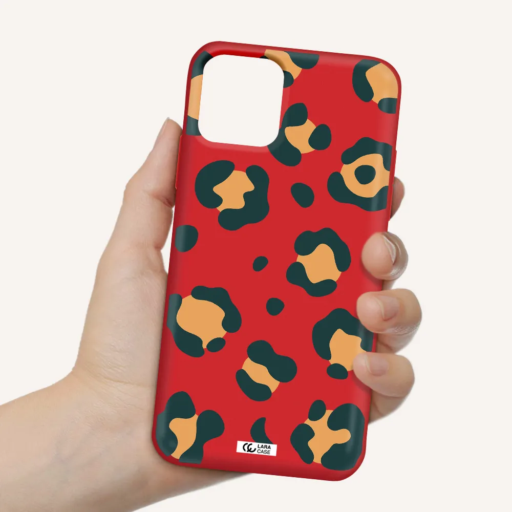 Toon Leopard Apple iPhone 11 pro max Silicone Imperial Red Case