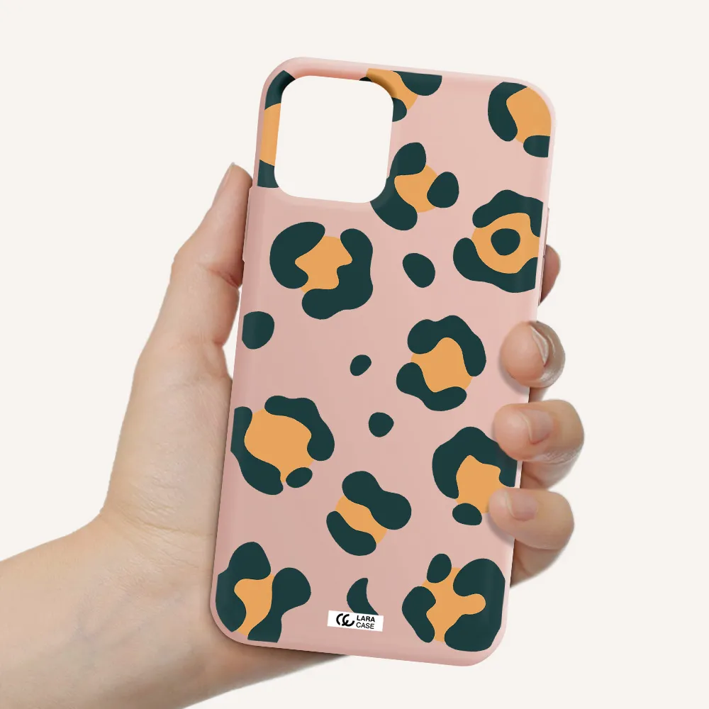 Toon Leopard Apple iPhone 11 pro max Silicone pastel pink Case