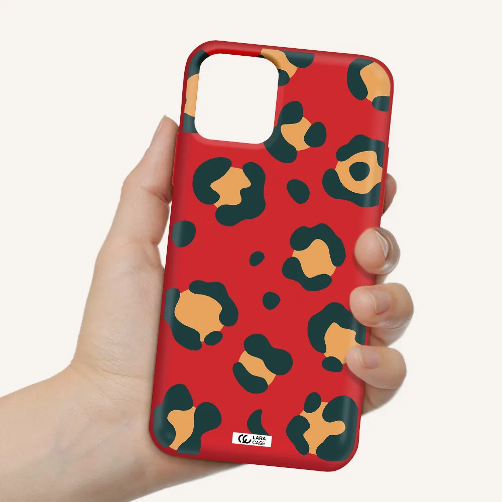 Toon Leopard Apple iPhone 11 pro Silicone Imperial Red Case