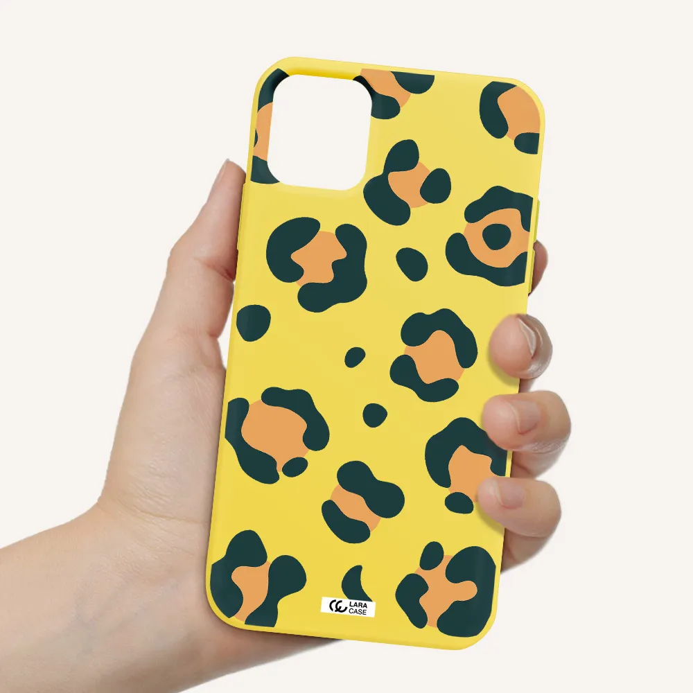 Toon Leopard Apple iPhone 11 Silicone canary yellow Case