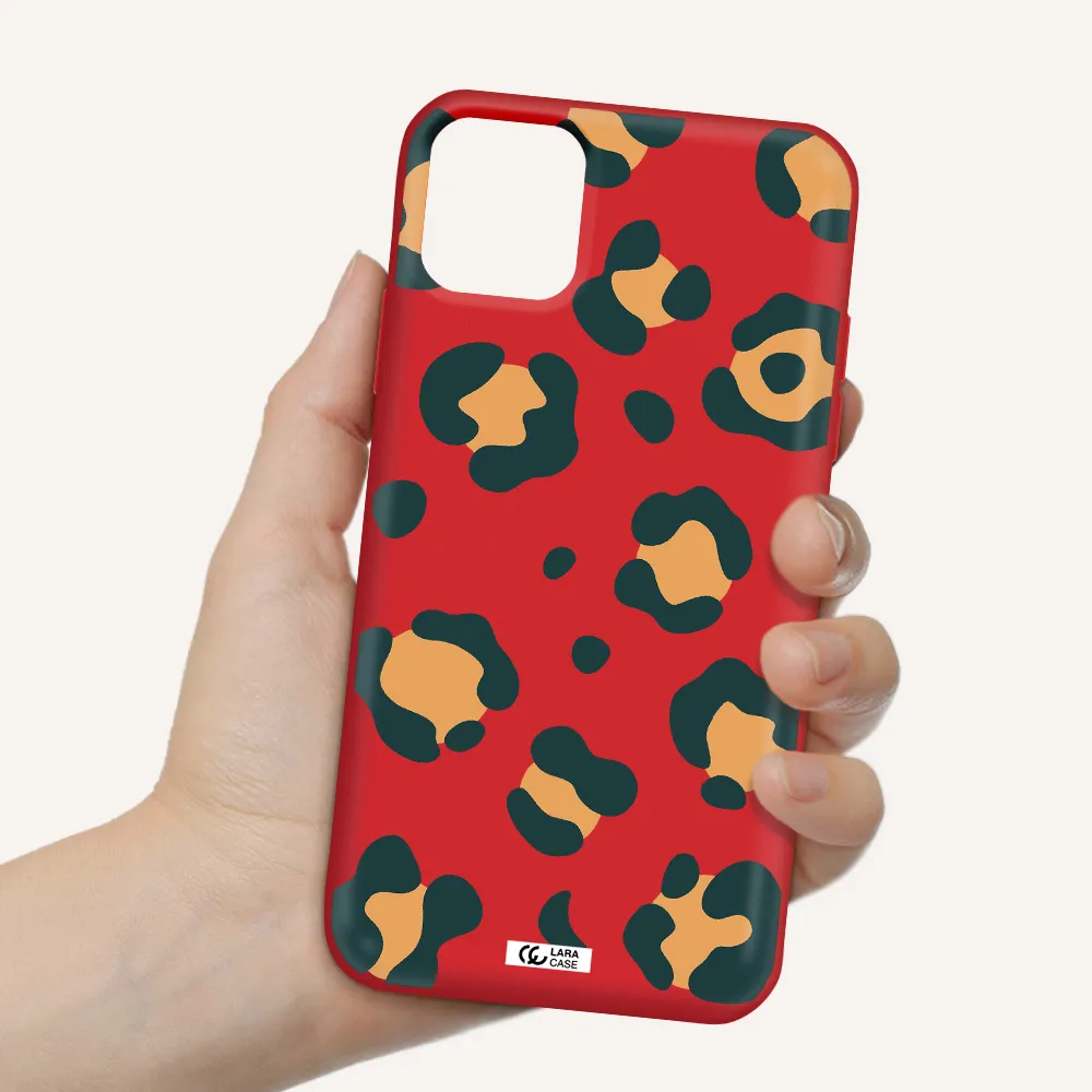Toon Leopard Apple iPhone 11 Silicone Imperial Red Case
