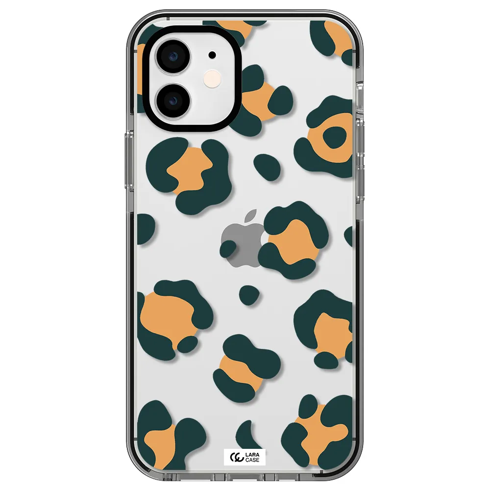 Toon Leopard Apple iPhone 12 impact black border Case
