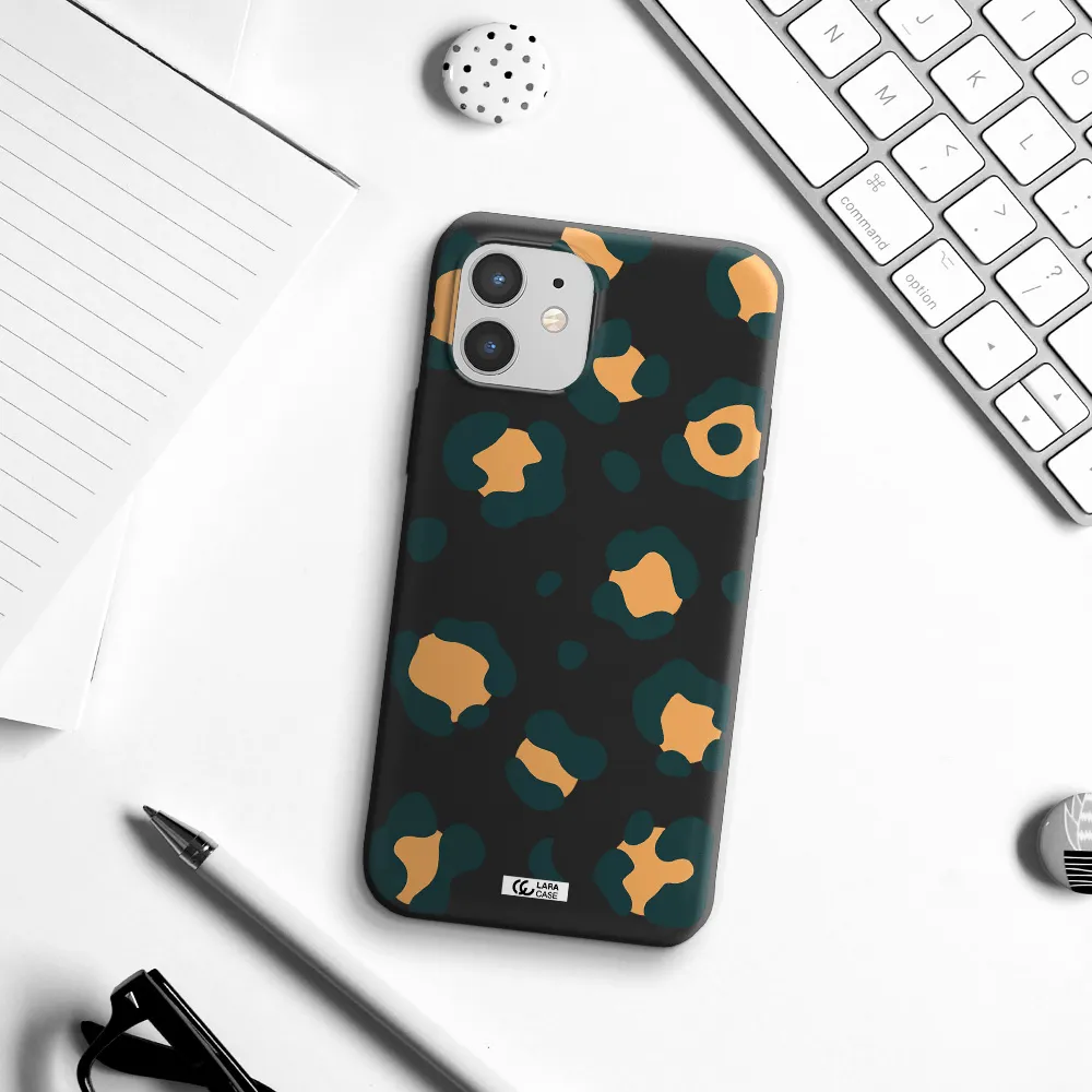 Toon Leopard Apple iPhone 12 mini Silicone black Case