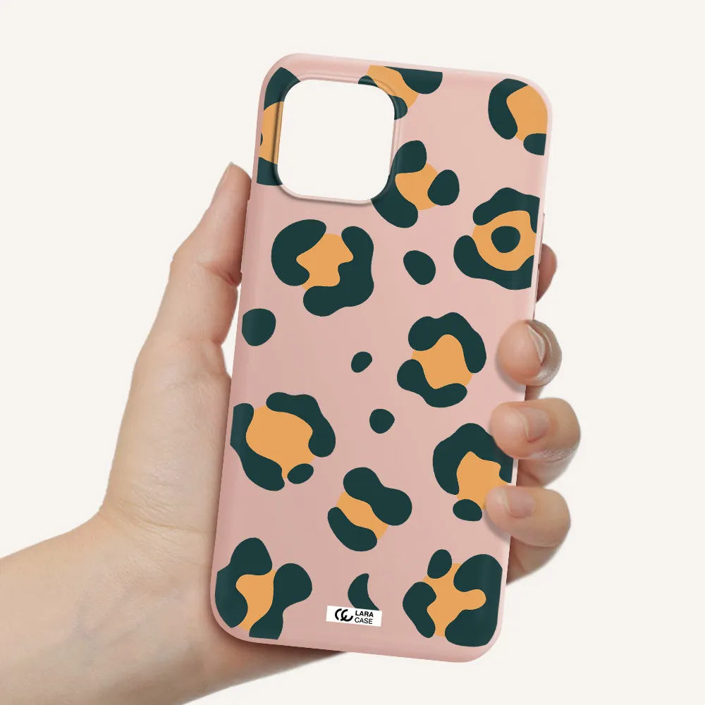 Toon Leopard Apple iPhone 12 mini Silicone pastel pink Case