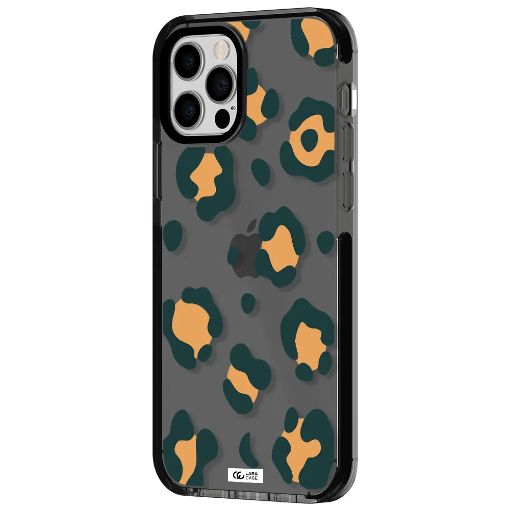 Toon Leopard Apple iPhone 12 pro impact Smoke Black Case