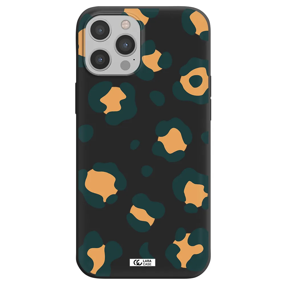 Toon Leopard Apple iPhone 12 pro max Silicone black Case