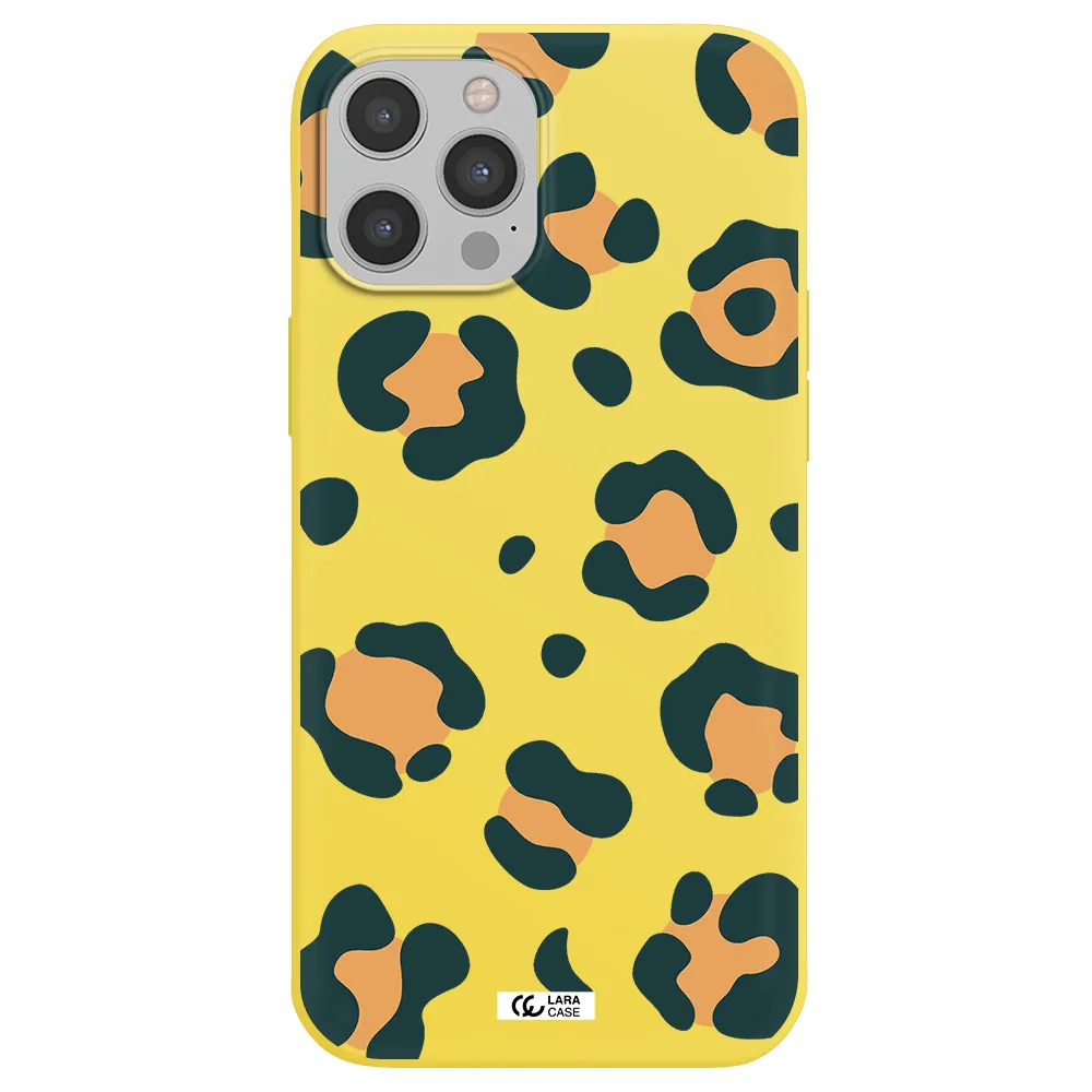 Toon Leopard Apple iPhone 12 pro max Silicone canary yellow Case
