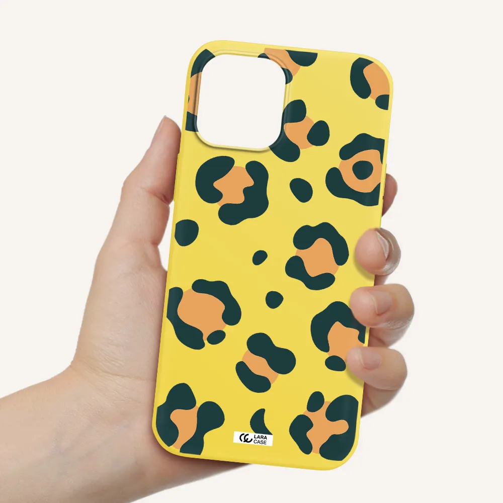 Toon Leopard Apple iPhone 12 pro max Silicone canary yellow Case