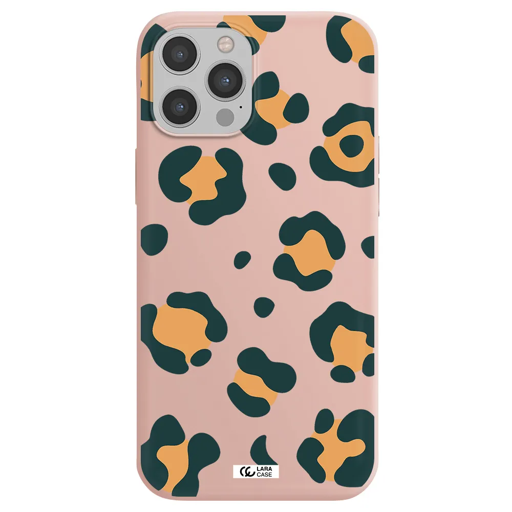 Toon Leopard Apple iPhone 12 pro max Silicone pastel pink Case