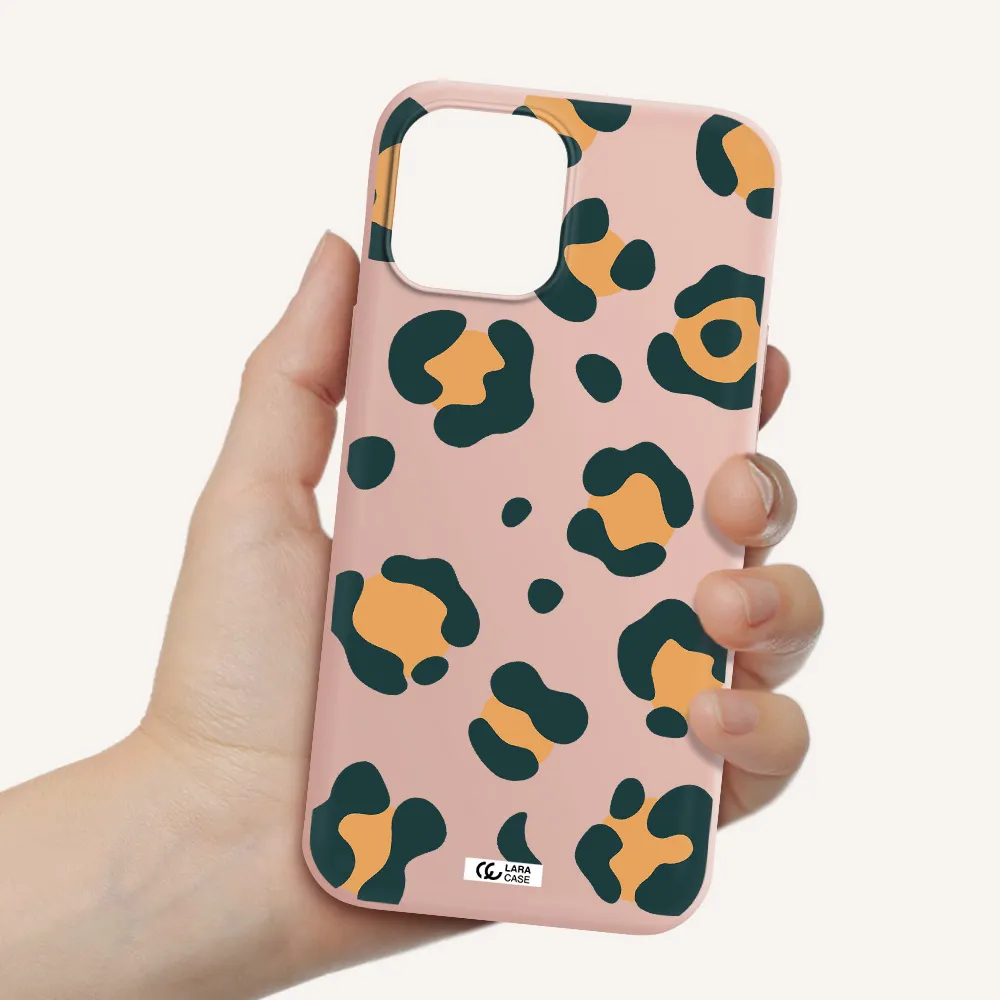 Toon Leopard Apple iPhone 12 pro max Silicone pastel pink Case