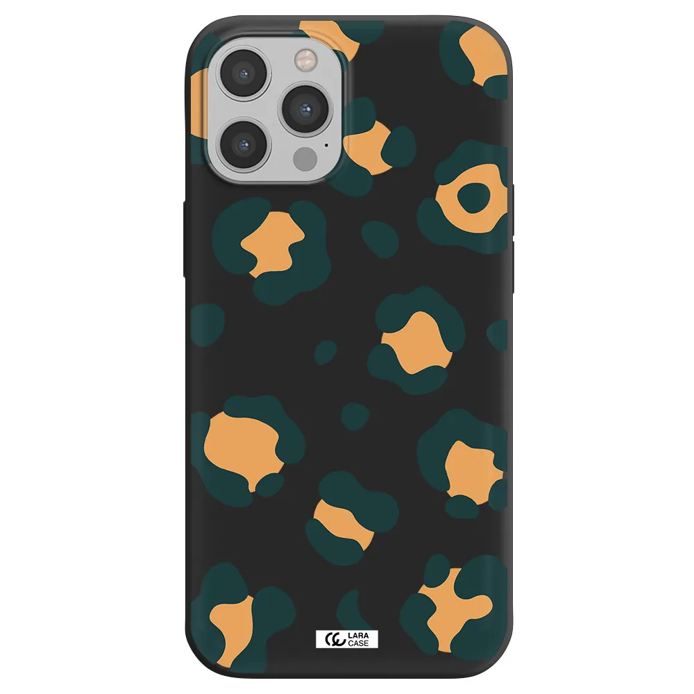 Toon Leopard Apple iPhone 12 pro Silicone black Case