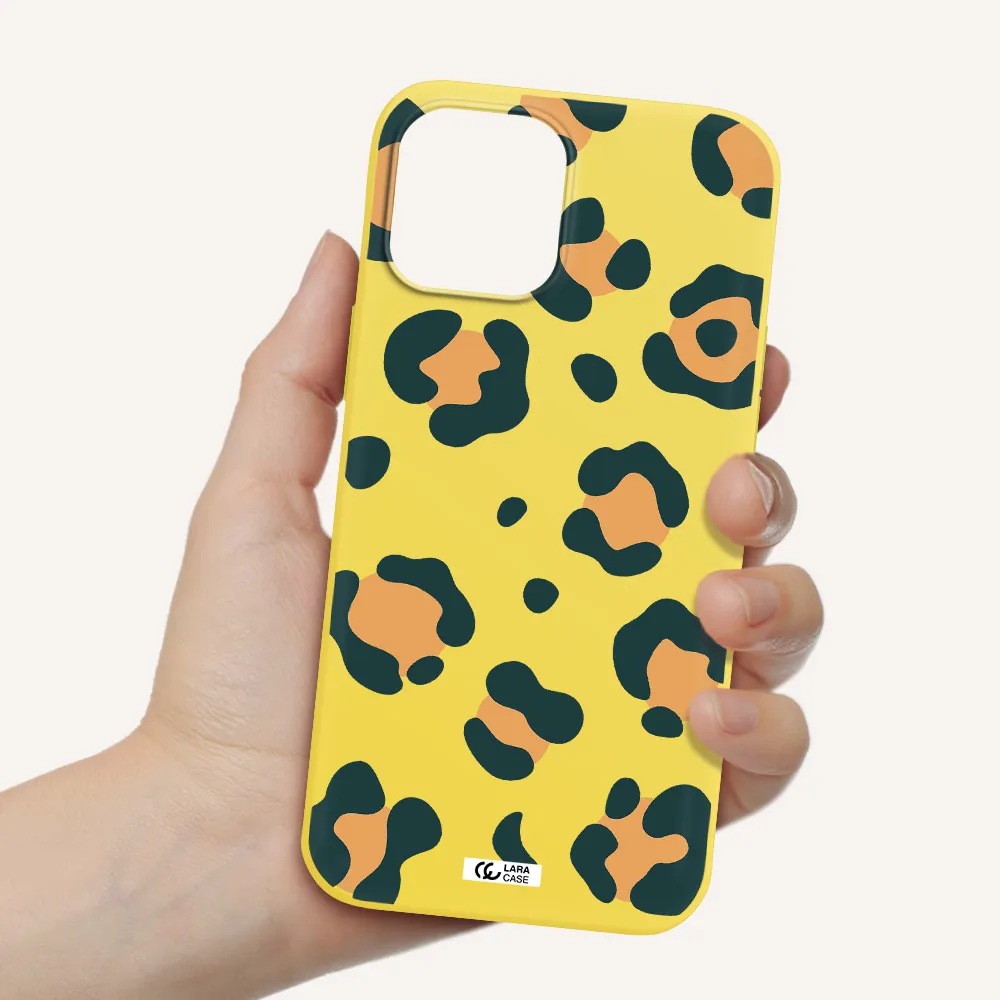 Toon Leopard Apple iPhone 12 pro Silicone canary yellow Case