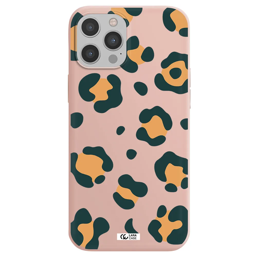 Toon Leopard Apple iPhone 12 pro Silicone pastel pink Case