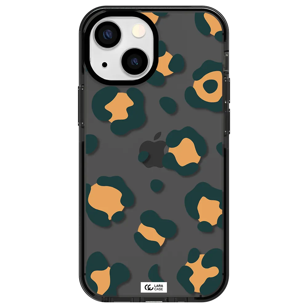 Toon Leopard Apple iPhone 13 mini impact Smoke Black Case