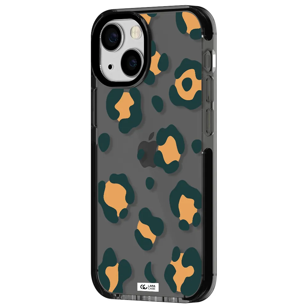 Toon Leopard Apple iPhone 13 mini impact Smoke Black Case