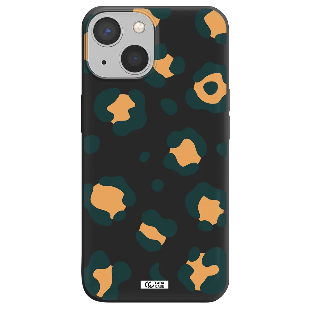 Toon Leopard Apple iPhone 13 mini Silicone black Case