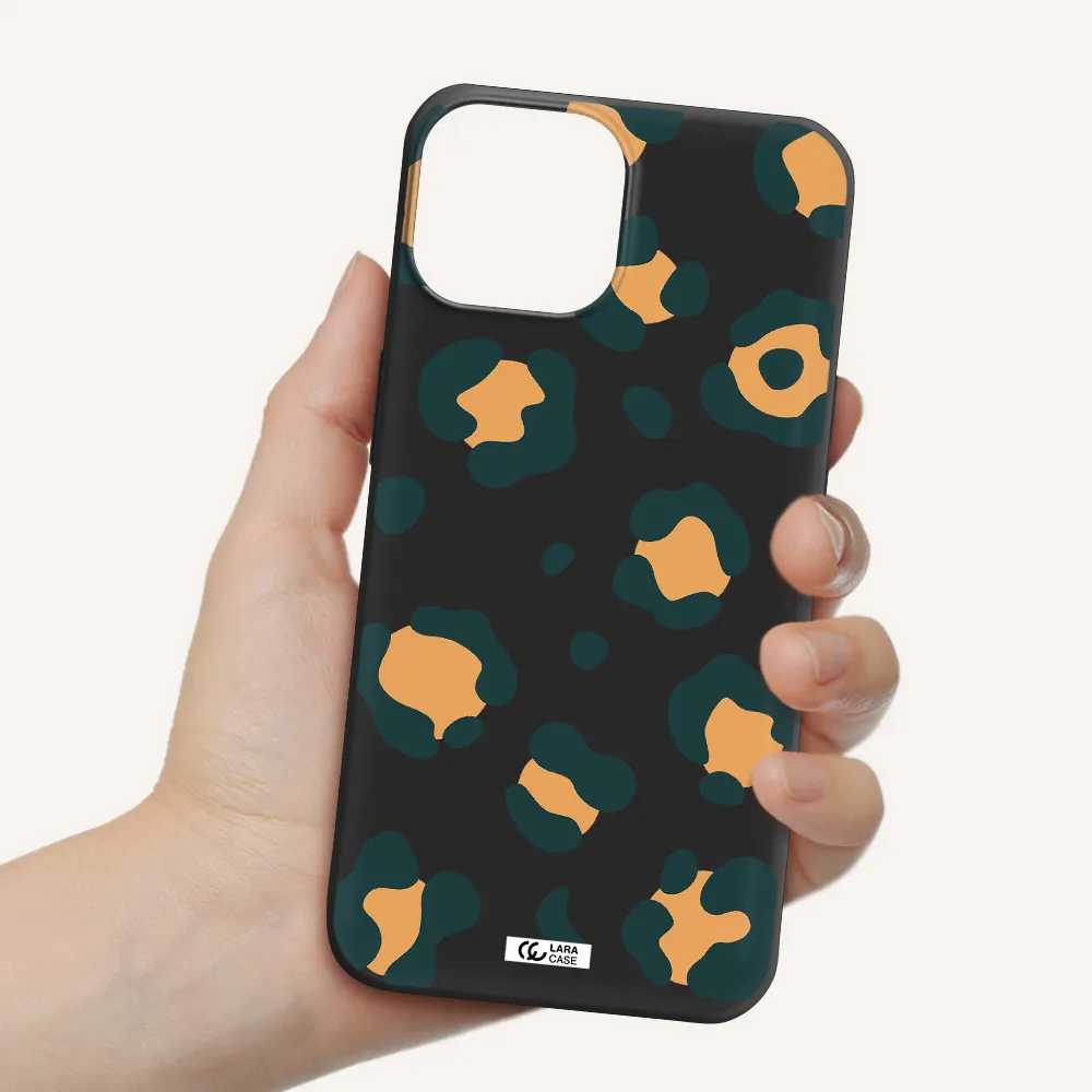 Toon Leopard Apple iPhone 13 mini Silicone black Case