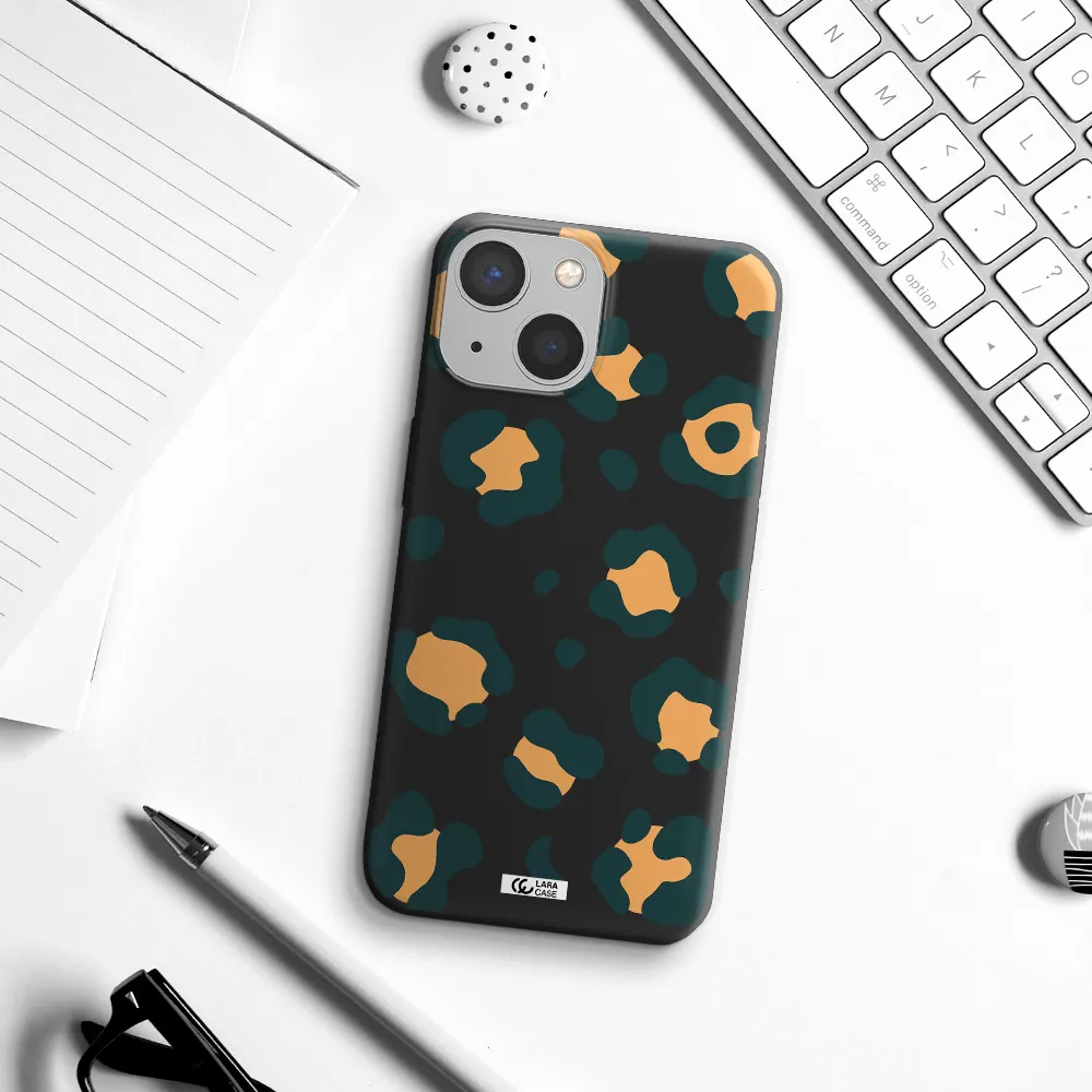 Toon Leopard Apple iPhone 13 mini Silicone black Case