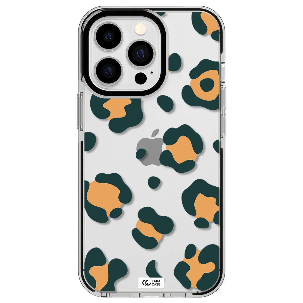 Toon Leopard Apple iPhone 13 Pro impact black border Case