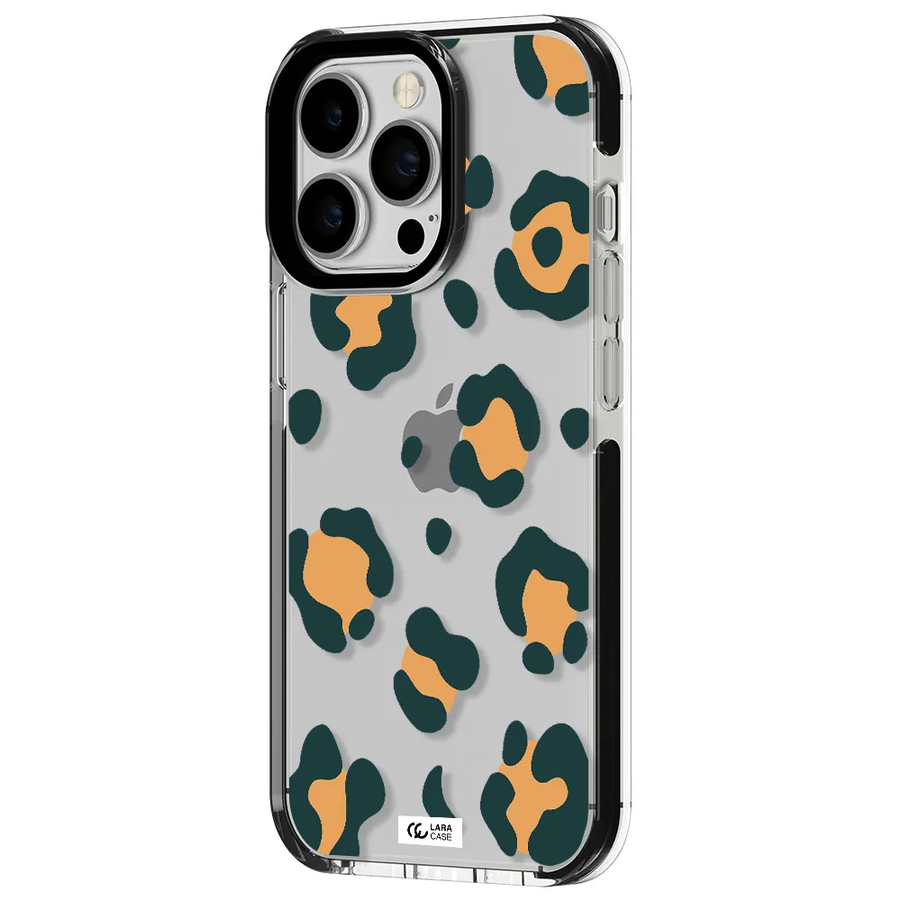 Toon Leopard Apple iPhone 13 Pro impact black border Case